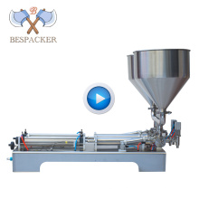 Bespacker semi auto thick tomato chilli curry paste filling machine with double hopper